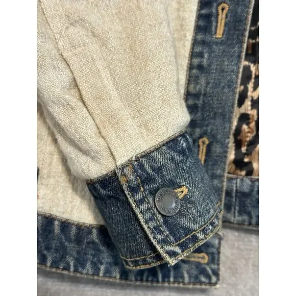 Dolce & Gabbana Jacket Denim Linen Leopard Italy Women's Eu 40 US 6 - Picture 5 of 16